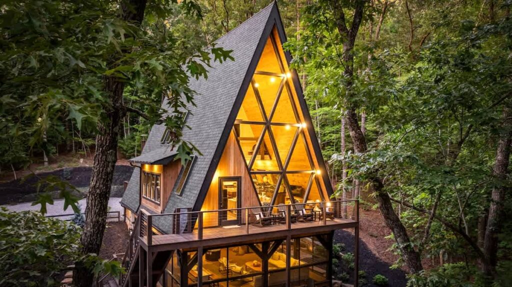 Luxe A-Frame | Golf · Hot Tub · National Forest Main Image