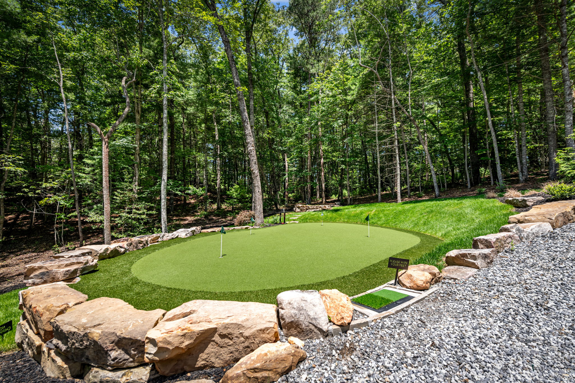 The PGA-designed putting green at Big Luxe